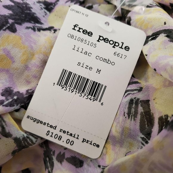 Free people Mabel Printed Blouse M - Picture 9 of 9